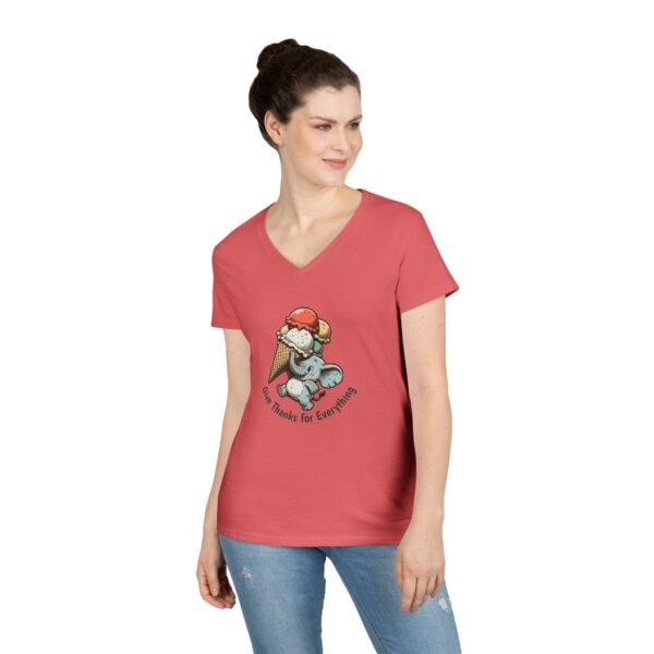 Give Thanks Ice Cream - Christian V-Neck T-Shirt - UCD - Image 3