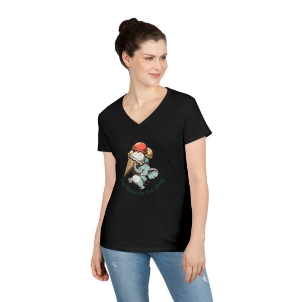 Give Thanks Ice Cream - Christian V-Neck T-Shirt - UCD - Image 18