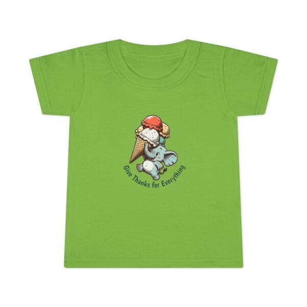 Elephant with Ice Cream Cone Give Thanks Toddler T-shirt - Image 10