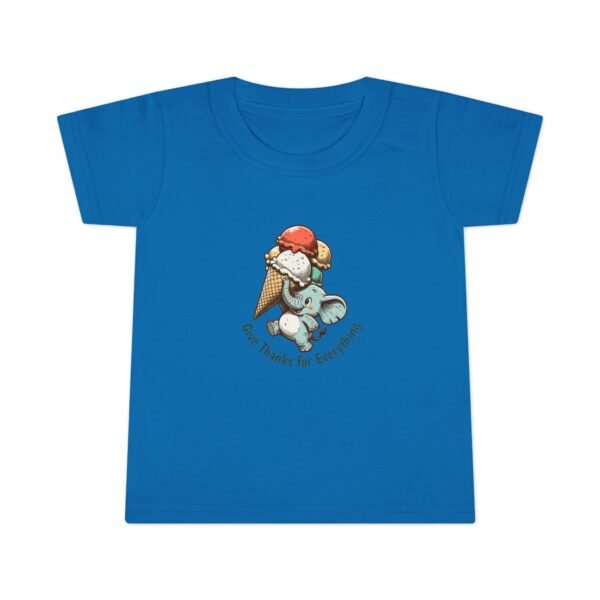 Elephant with Ice Cream Cone Give Thanks Toddler T-shirt - Image 4