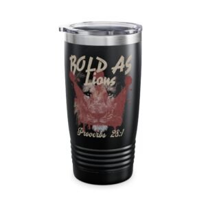 UCD Christian Tumbler  20oz Proverbs Bold as Lions