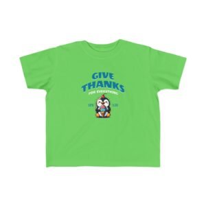 UCD Christian Toddler T-shirt Give Thanks Penguin