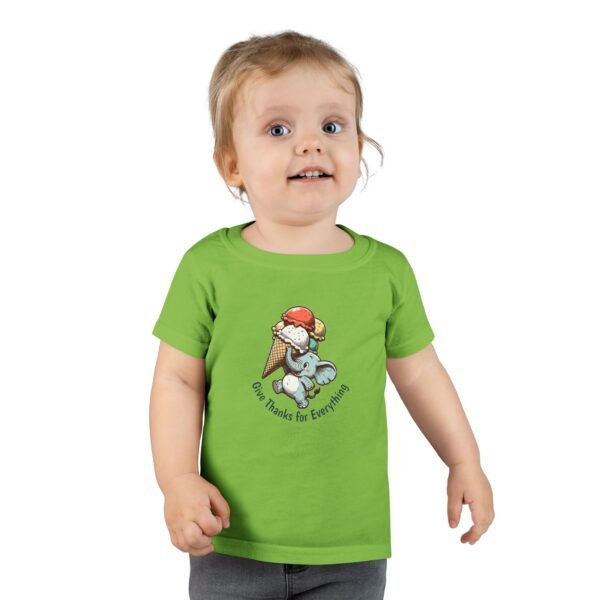 Elephant with Ice Cream Cone Give Thanks Toddler T-shirt - Image 12