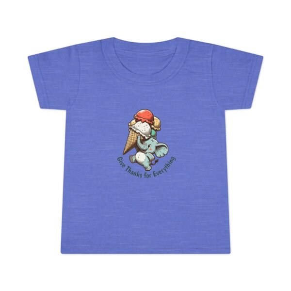 Elephant with Ice Cream Cone Give Thanks Toddler T-shirt - Image 7