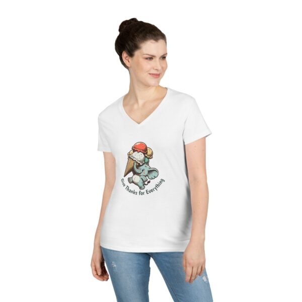Give Thanks Ice Cream - Christian V-Neck T-Shirt - UCD - Image 6