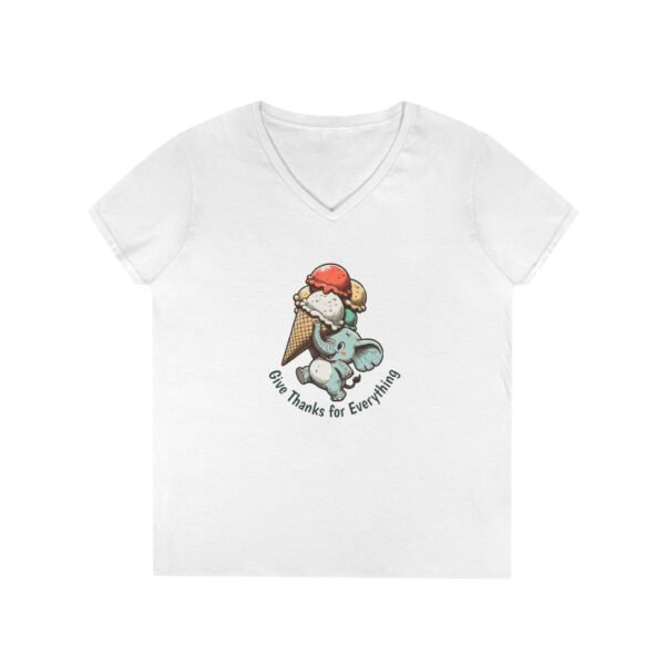 Give Thanks Ice Cream - Christian V-Neck T-Shirt - UCD - Image 4