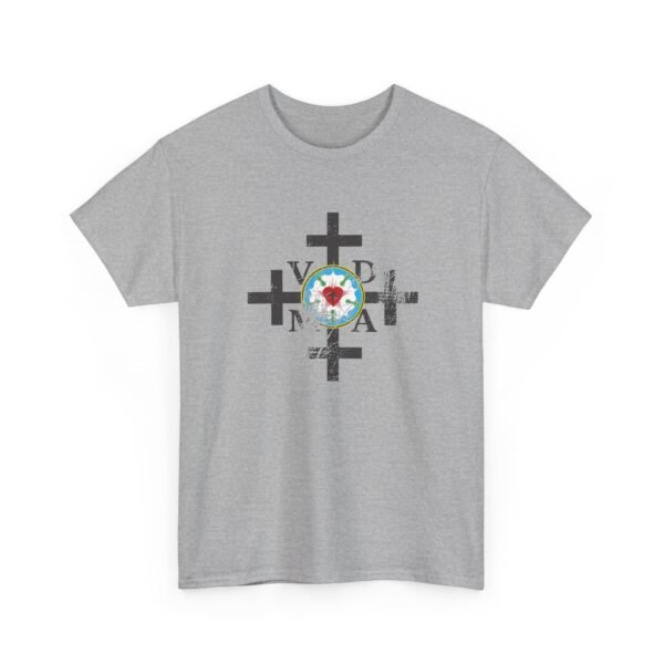 UCD Christian T-shirt Cross Lutheran Rose VDMA