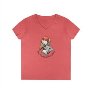 UCD Christian V-Neck T-Shirt  Give Thanks Ice Cream