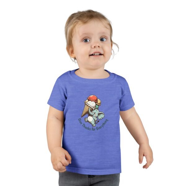 Elephant with Ice Cream Cone Give Thanks Toddler T-shirt - Image 9