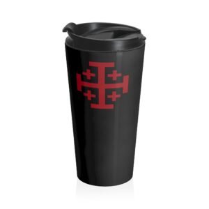 UCD Christian 15oz Travel Mug Jerusalem Cross