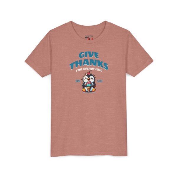 Give Thanks Ice Cream Penguin - Christian Youth T-shirt -  UCD