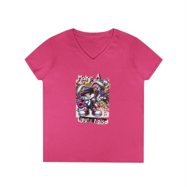 Make A Joyful Noise - Christian V-Neck T-Shirt - UCD - Image 6