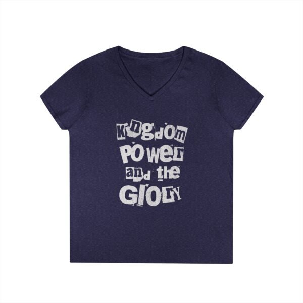 Kingdom Power and the Glory - Christian V-Neck T-Shirt - UCD - Image 5