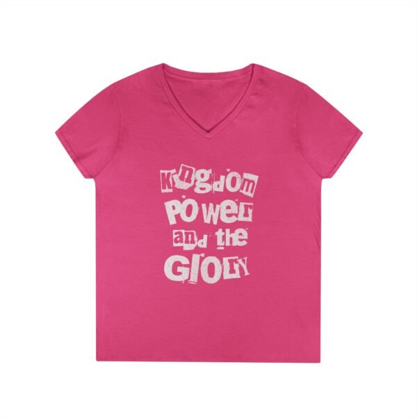 Kingdom Power and the Glory - Christian V-Neck T-Shirt - UCD