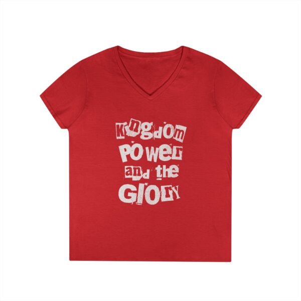 Kingdom Power and the Glory - Christian V-Neck T-Shirt - UCD - Image 7