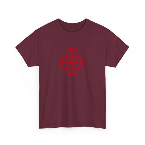 Jerusalem Cross Heavy Cotton T-Shirt - UCD - Image 5