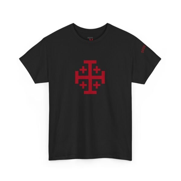 Jerusalem Cross Heavy Cotton T-Shirt - UCD - Image 3