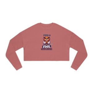 Funny Proverbs 17:28 Cropped Sweatshirt - UCD