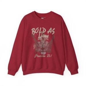 Bold as Lions Sweatshirt — Proverbs 28:1 Christian Crewneck
