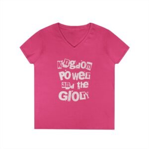 Kingdom Power and the Glory - Christian V-Neck T-Shirt - UCD