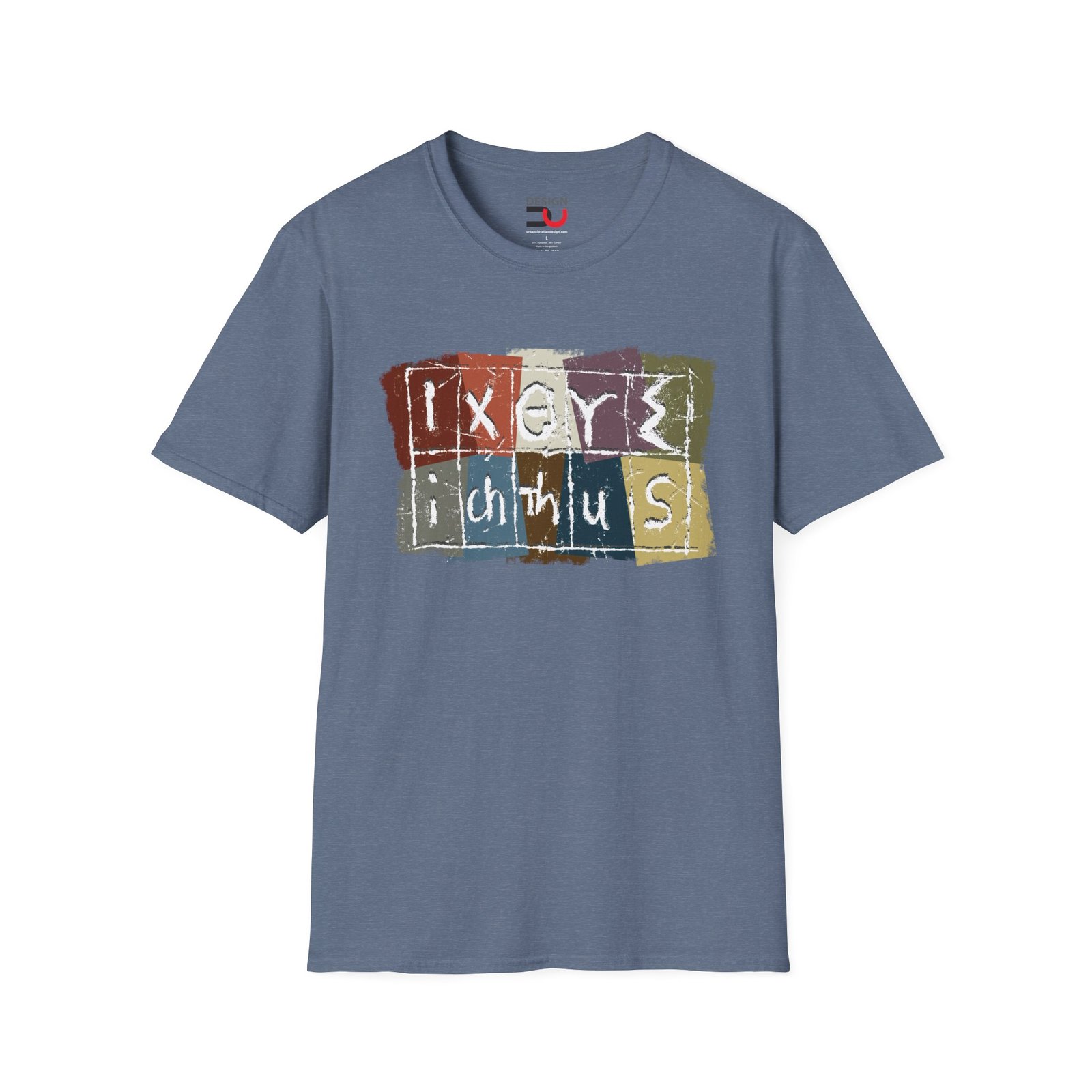 IXOYE Ichthus Block Letters T-Shirt - Christian Graphic Tee - Image 5
