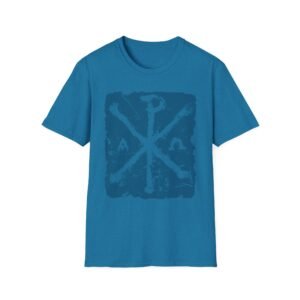 Chi-Rho Christian T-Shirt — Ancient Alpha & Omega Symbol Tee
