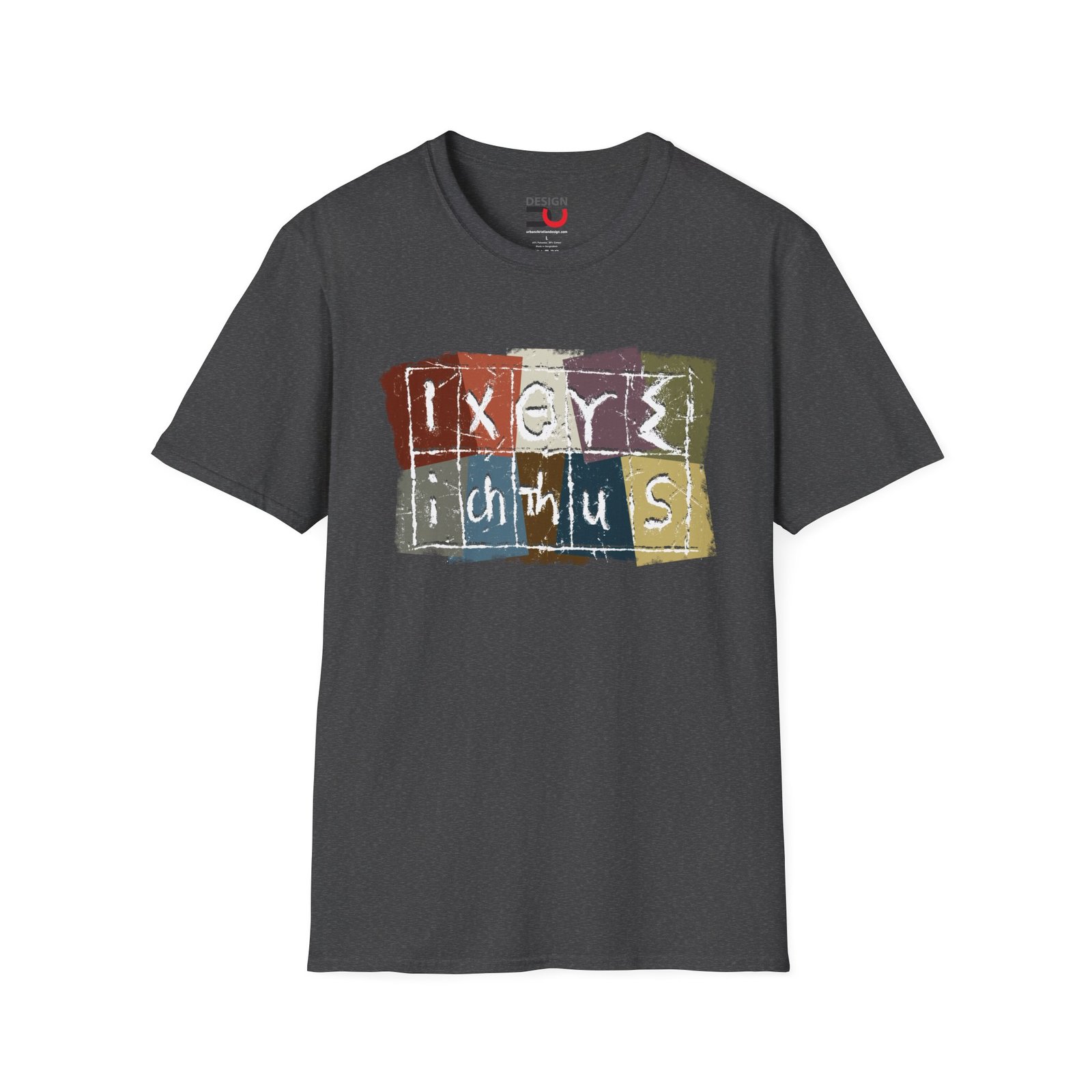 IXOYE Ichthus Block Letters T-Shirt - Christian Graphic Tee - Image 4