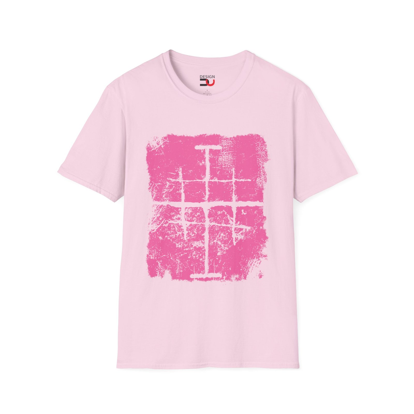 Jerusalem Cross - Christian T-shirt — Pink Grunge Cross Tee - Image 3
