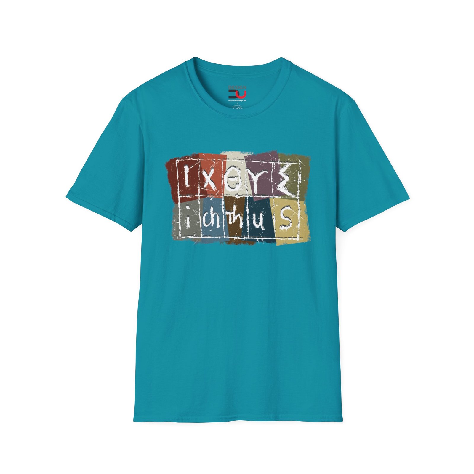 IXOYE Ichthus Block Letters T-Shirt - Christian Graphic Tee - Image 8