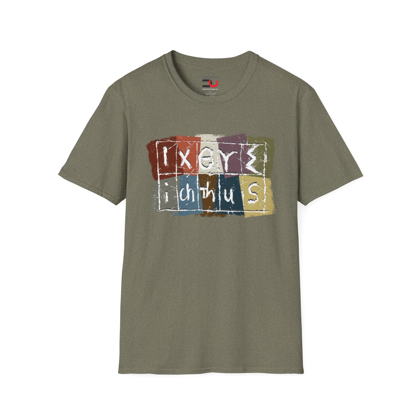 IXOYE Ichthus Block Letters T-Shirt - Christian Graphic Tee