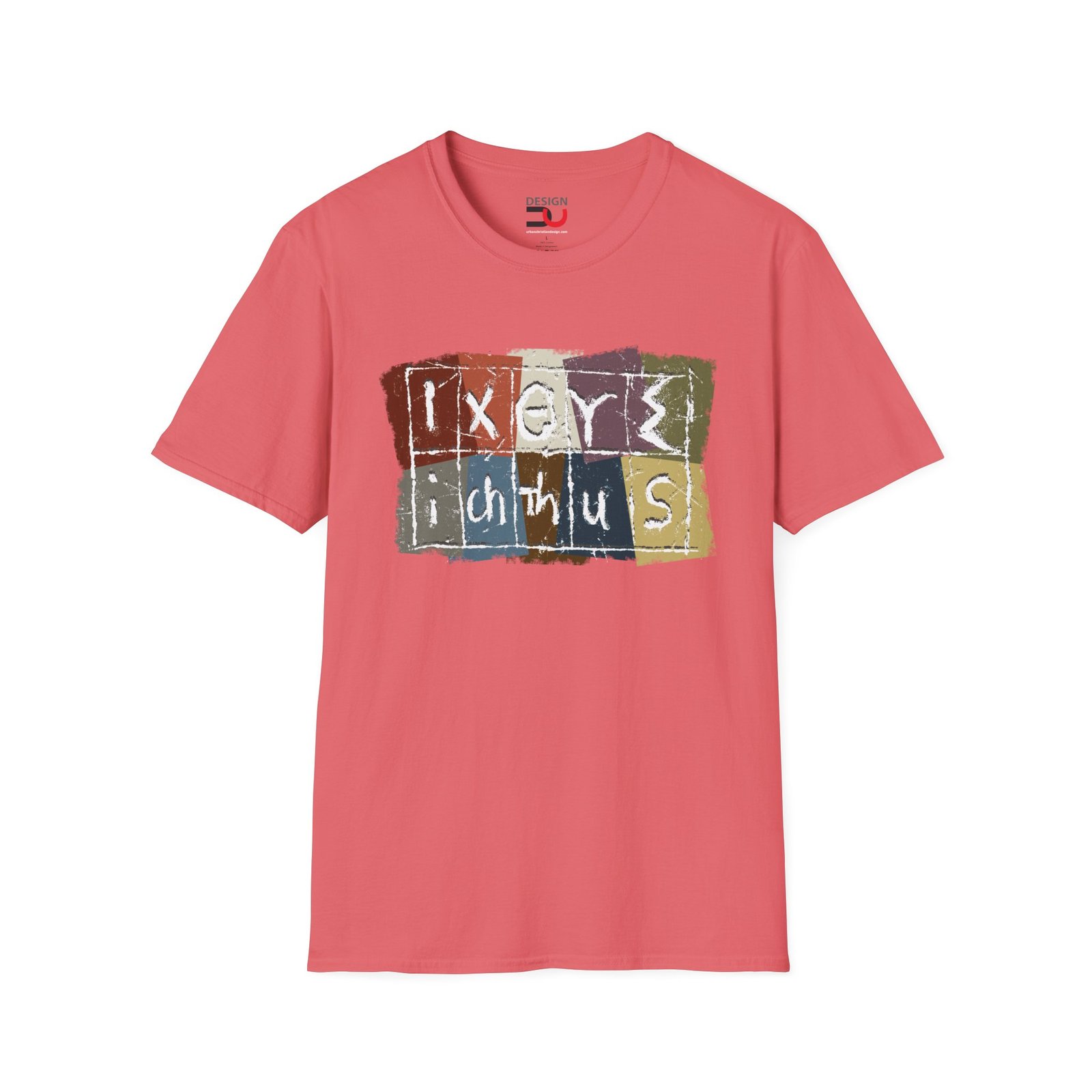IXOYE Ichthus Block Letters T-Shirt - Christian Graphic Tee - Image 7