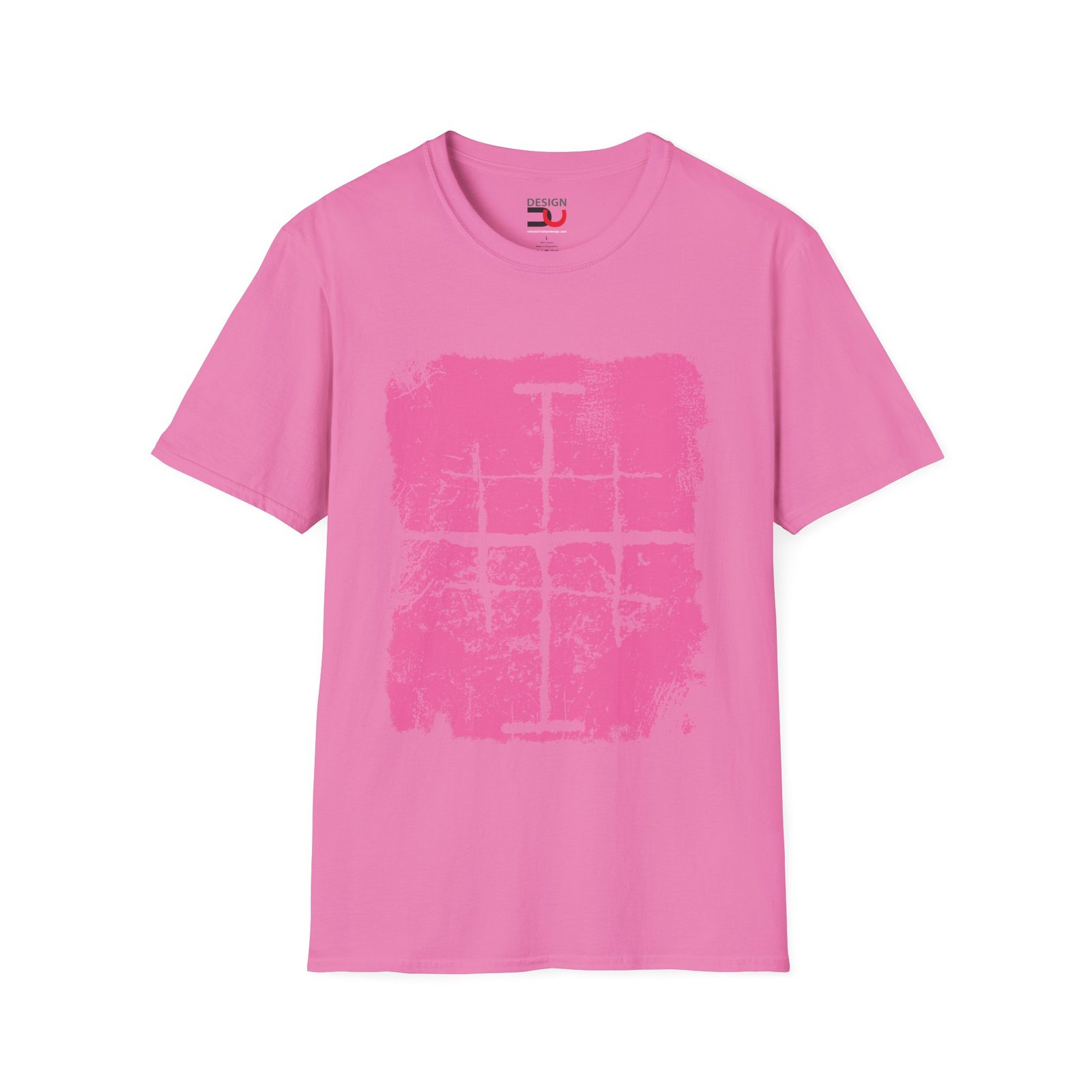 Jerusalem Cross - Christian T-shirt — Pink Grunge Cross Tee - Image 4