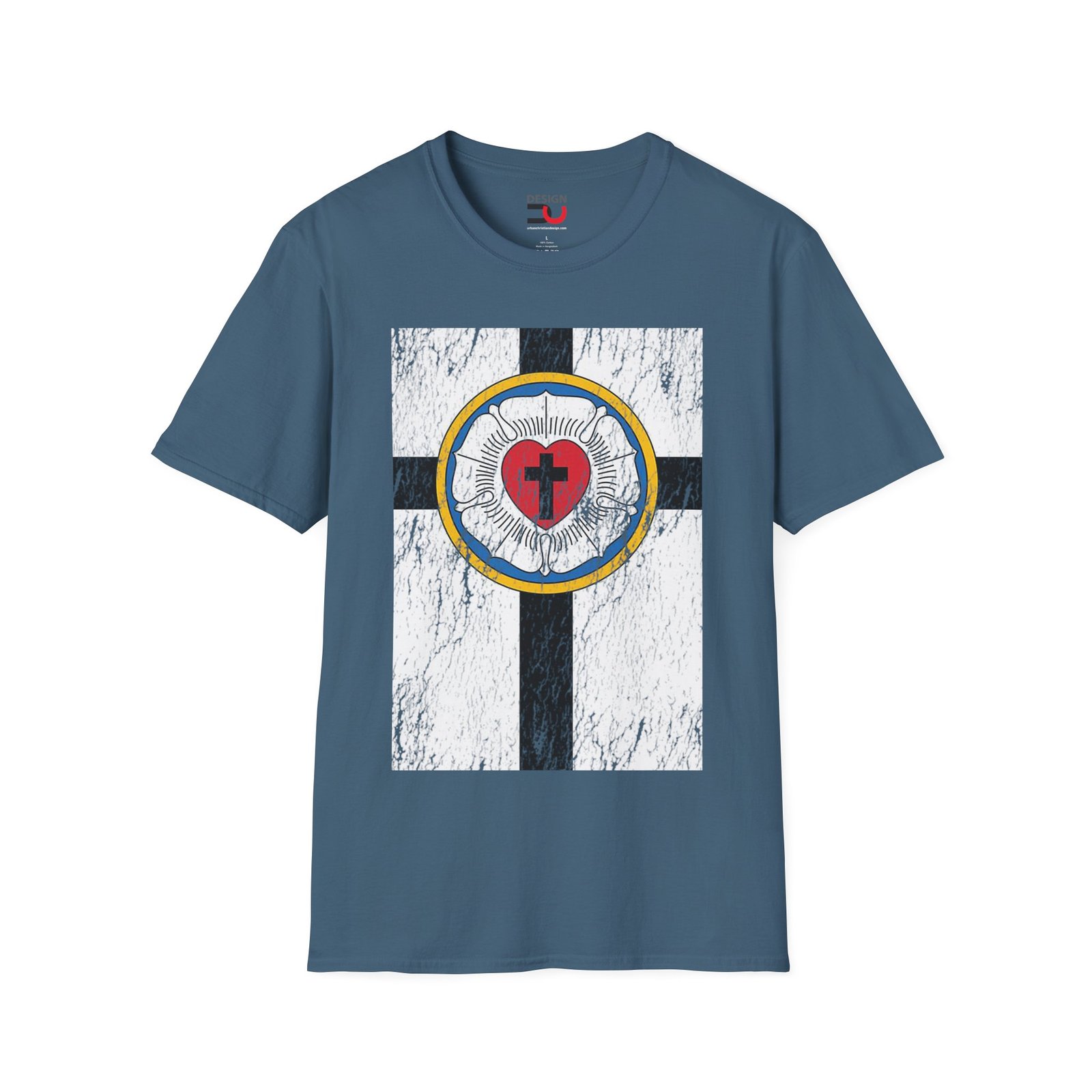 Luther Rose Cross T-Shirt — Reformation Heart Faith Tee