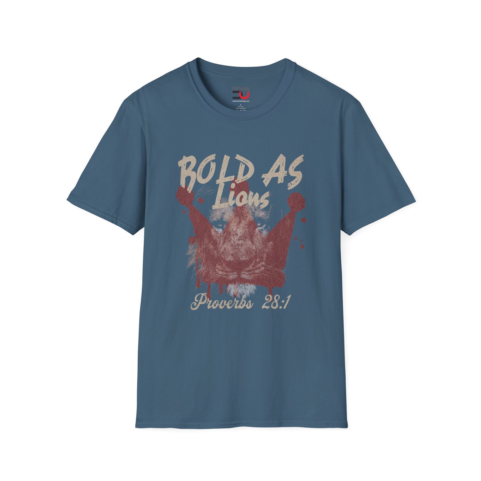 Proverbs 28:1 "Bold As Lions" Christian T-Shirt - Image 6