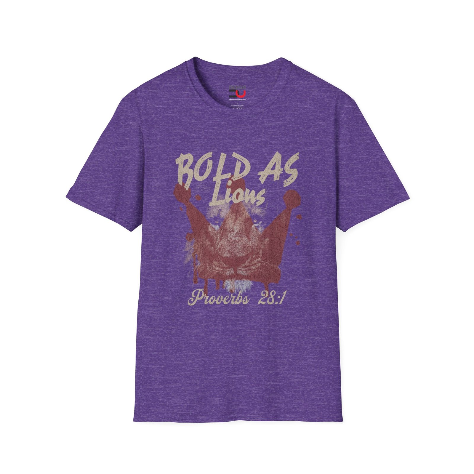 Proverbs 28:1 "Bold As Lions" Christian T-Shirt - Image 8
