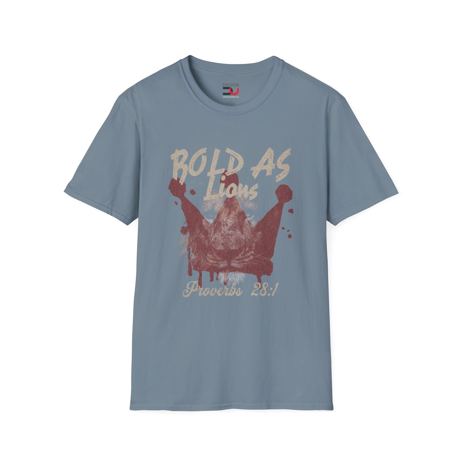 Proverbs 28:1 "Bold As Lions" Christian T-Shirt - Image 5