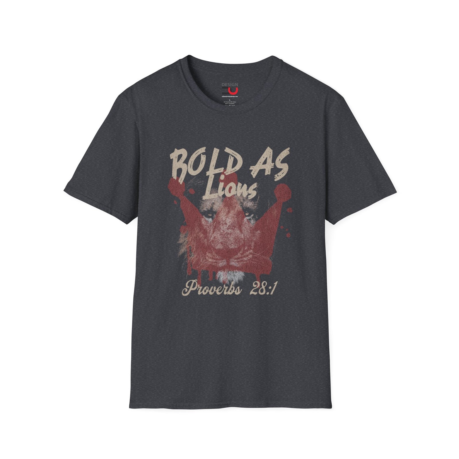 Proverbs 28:1 "Bold As Lions" Christian T-Shirt - Image 7