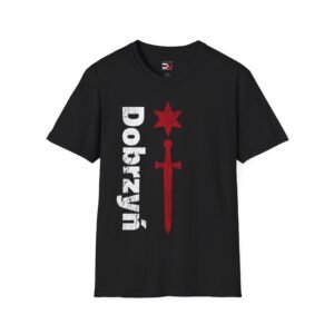 Dobrzyń Sword Logo T-Shirt — Polish Dobrzyń Heritage Graphic Tee