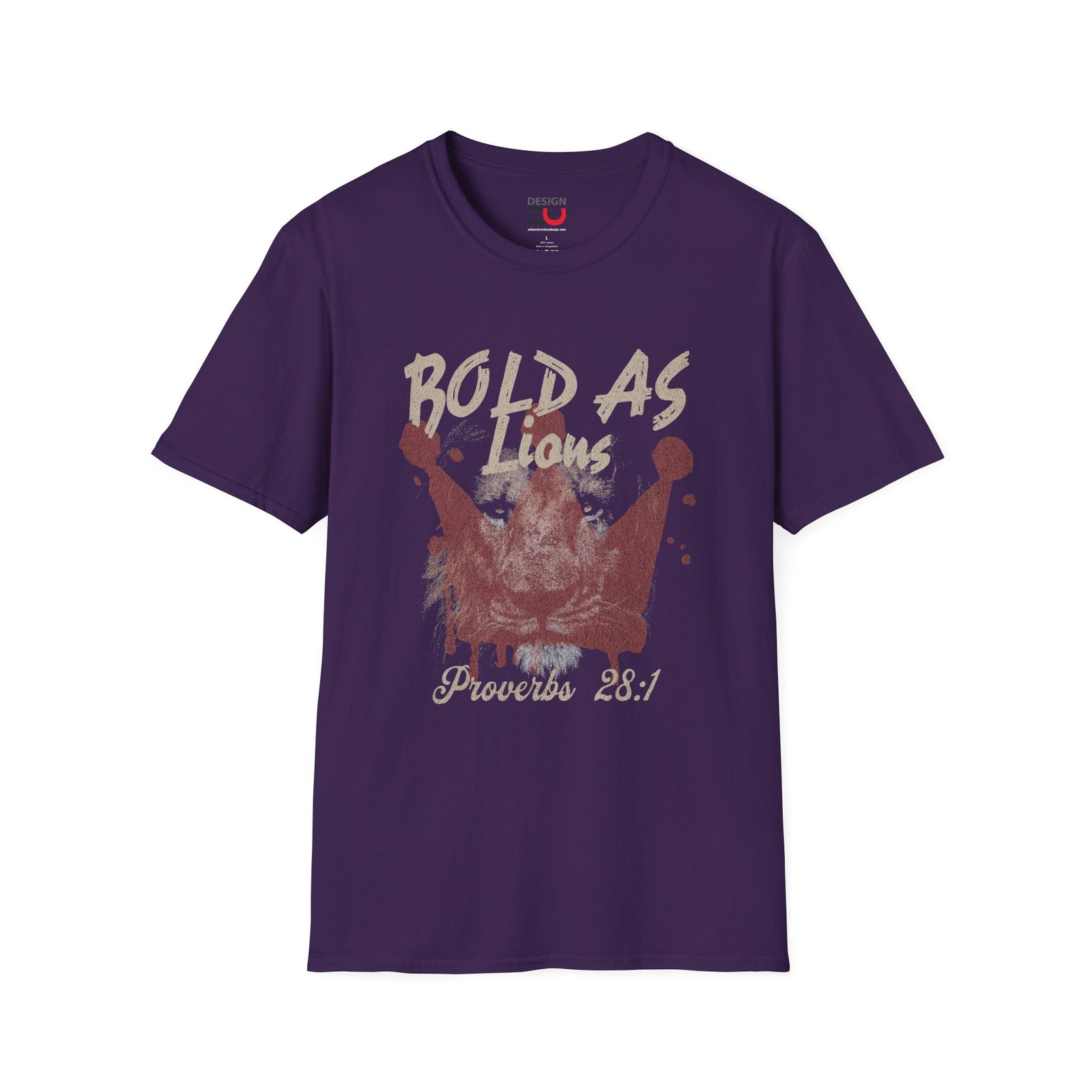 Proverbs 28:1 "Bold As Lions" Christian T-Shirt - Image 9