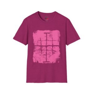 Jerusalem Cross - Christian T-shirt — Pink Grunge Cross Tee