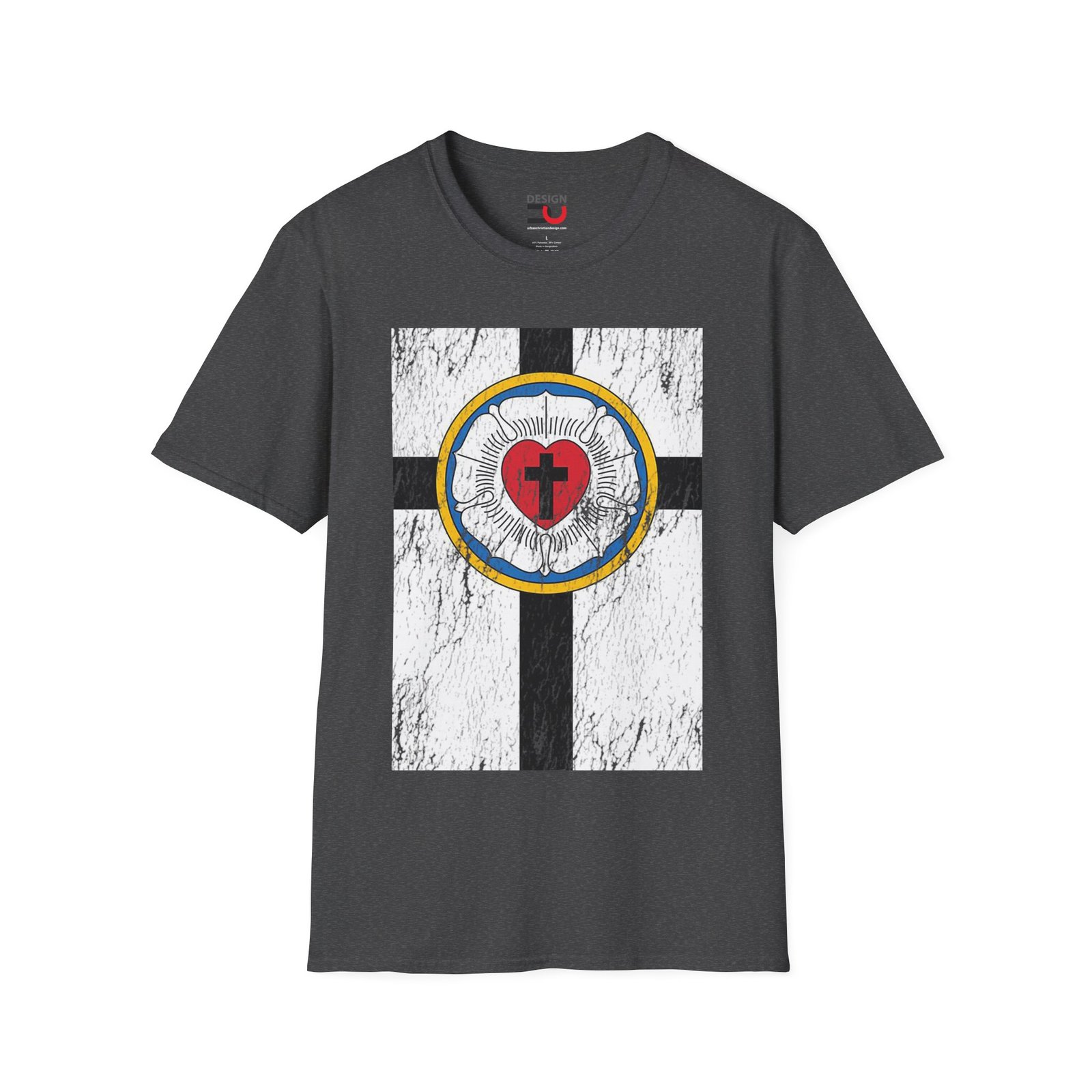 Luther Rose Cross T-Shirt — Reformation Heart Faith Tee - Image 2