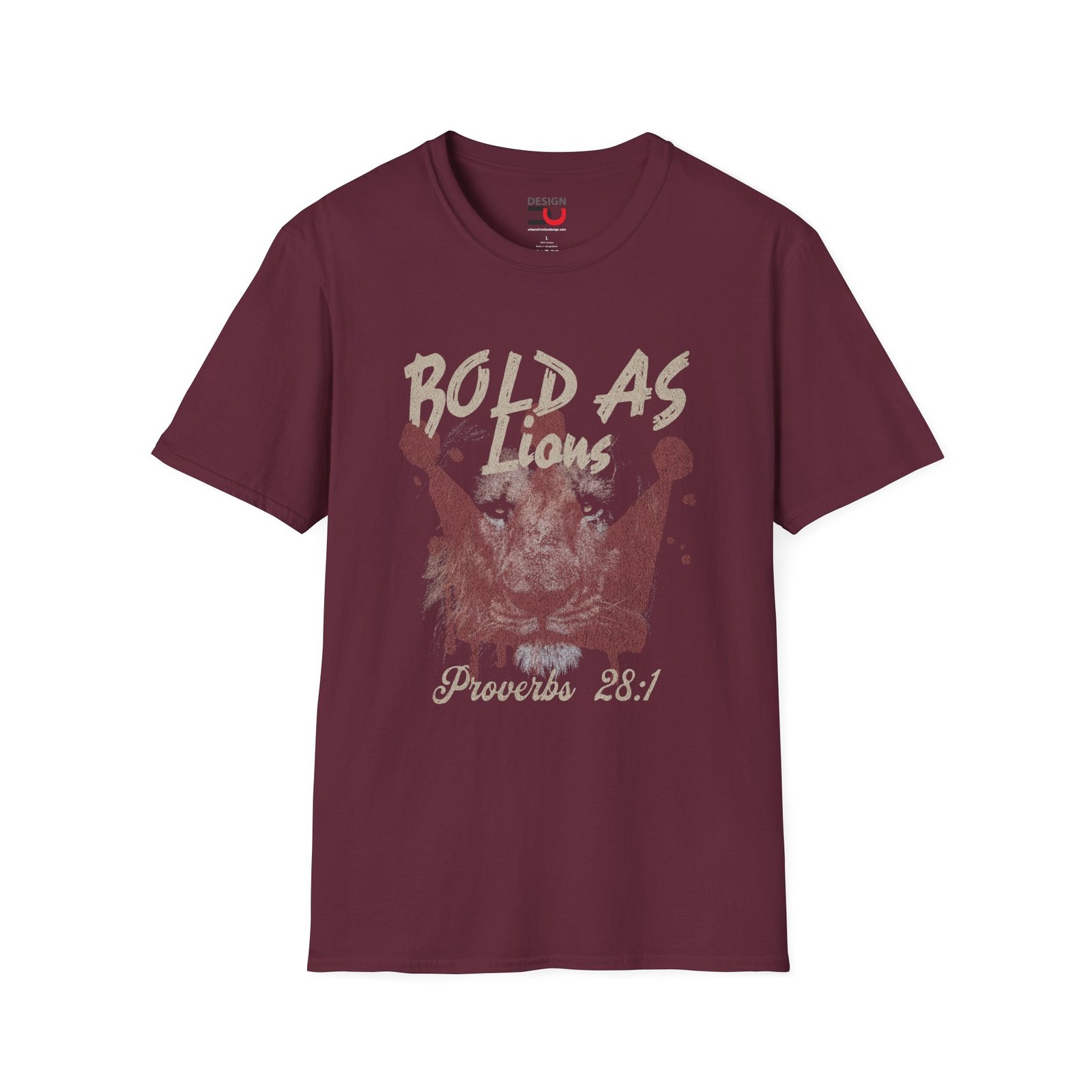 Proverbs 28:1 "Bold As Lions" Christian T-Shirt