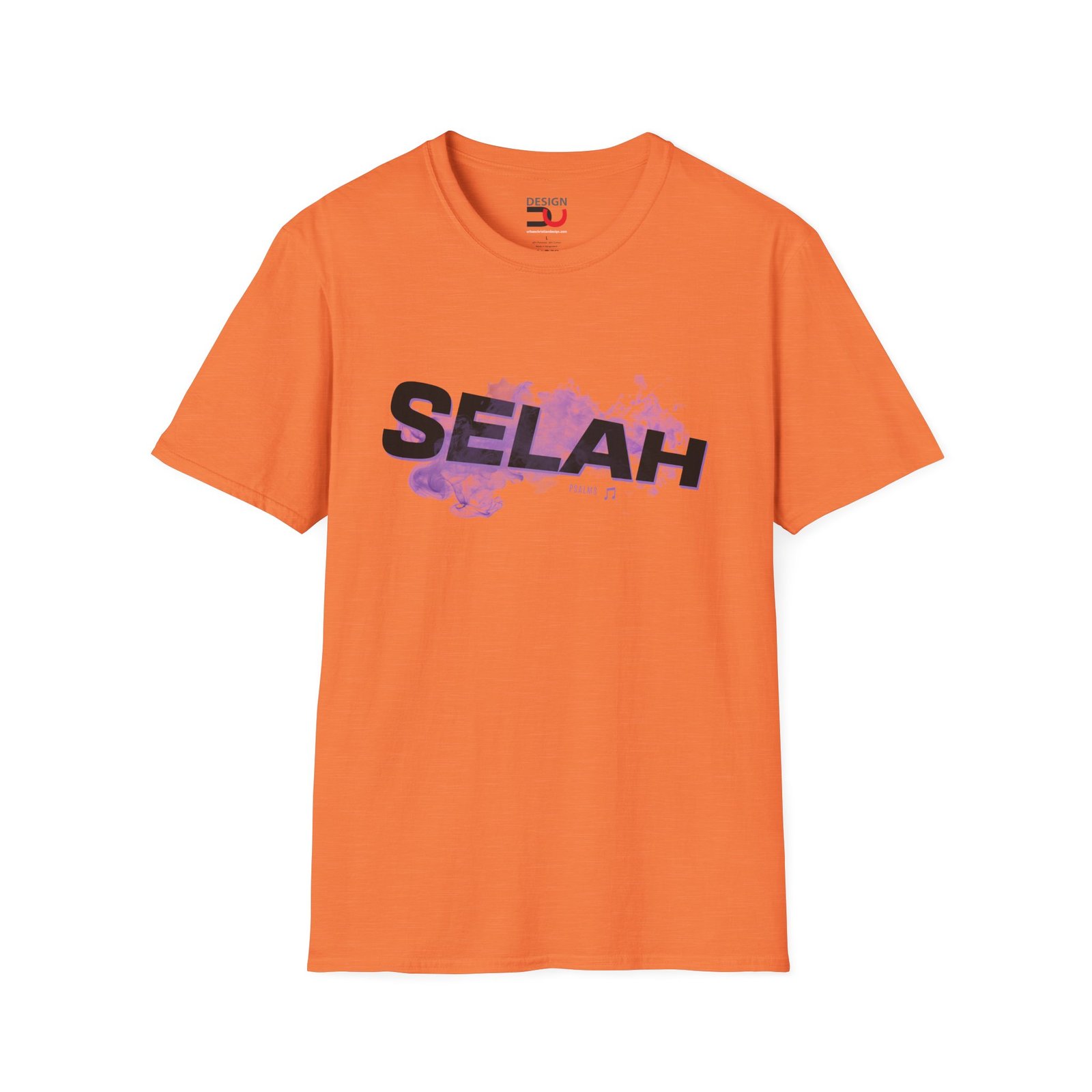 Selah Graphic T-Shirt — Bold Script with Purple Paint Splash
