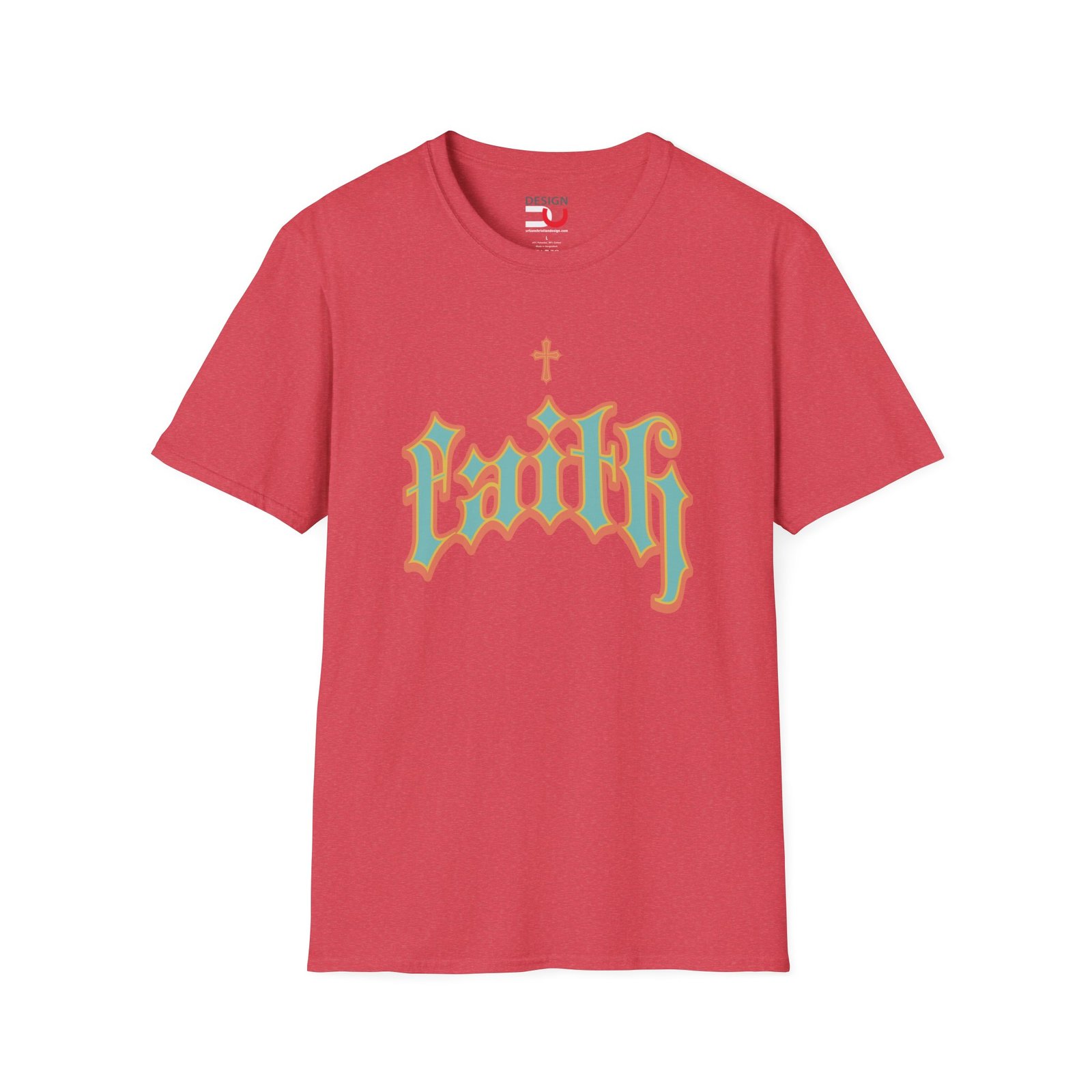 Faith Gothic Script T-Shirt — Vintage Cross Graphic Tee