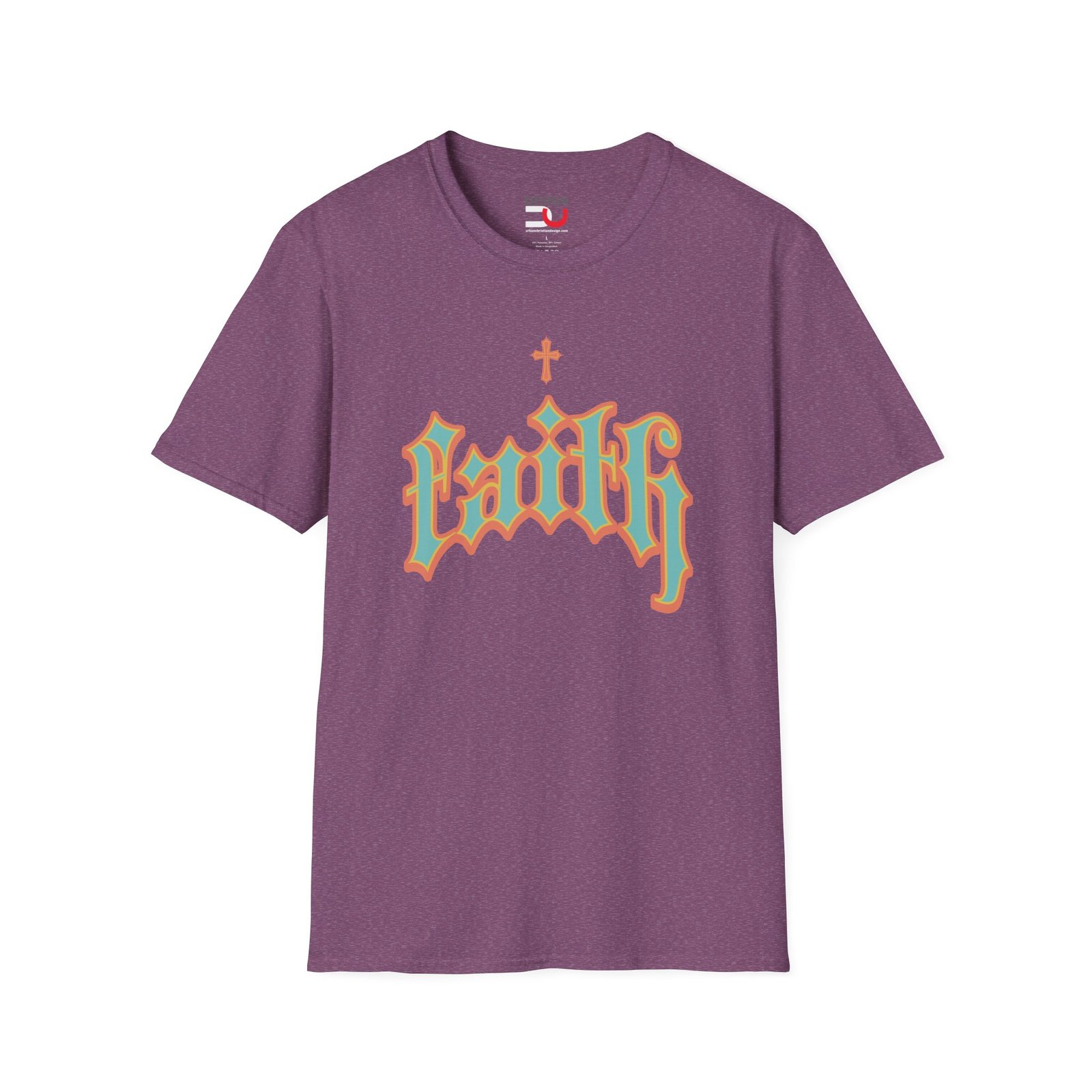 Faith Gothic Script T-Shirt — Vintage Cross Graphic Tee - Image 5