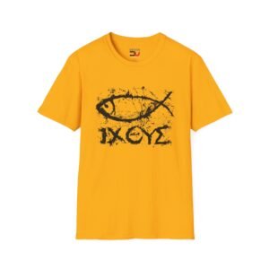 Christian Fish Ichthys T-Shirt – Grunge Jesus Symbol Tee