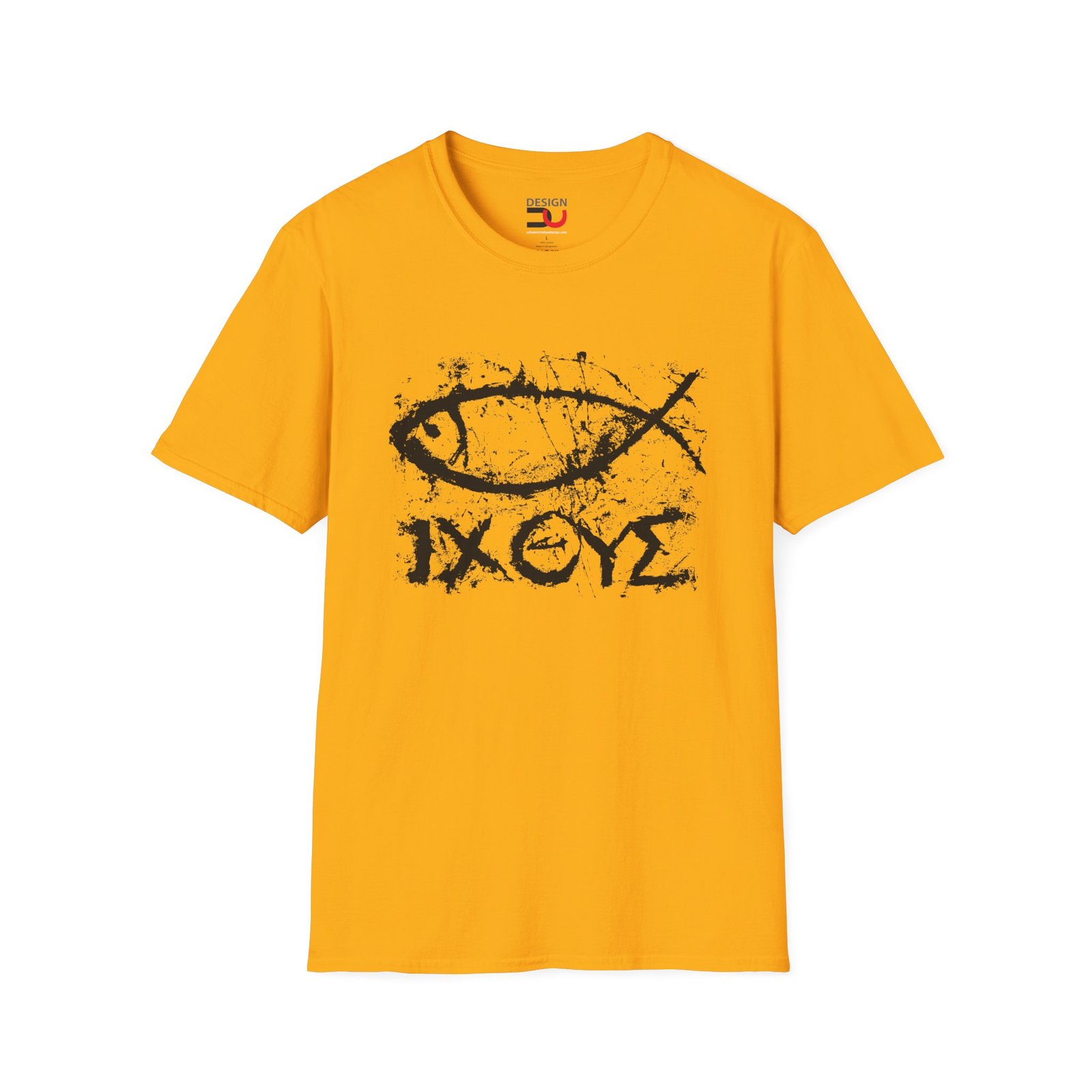 Christian Fish Ichthys T-Shirt – Grunge Jesus Symbol Tee