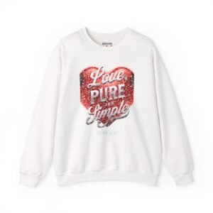 John 3:16 Love Pure and Simple Christian Crewneck Sweatshirt