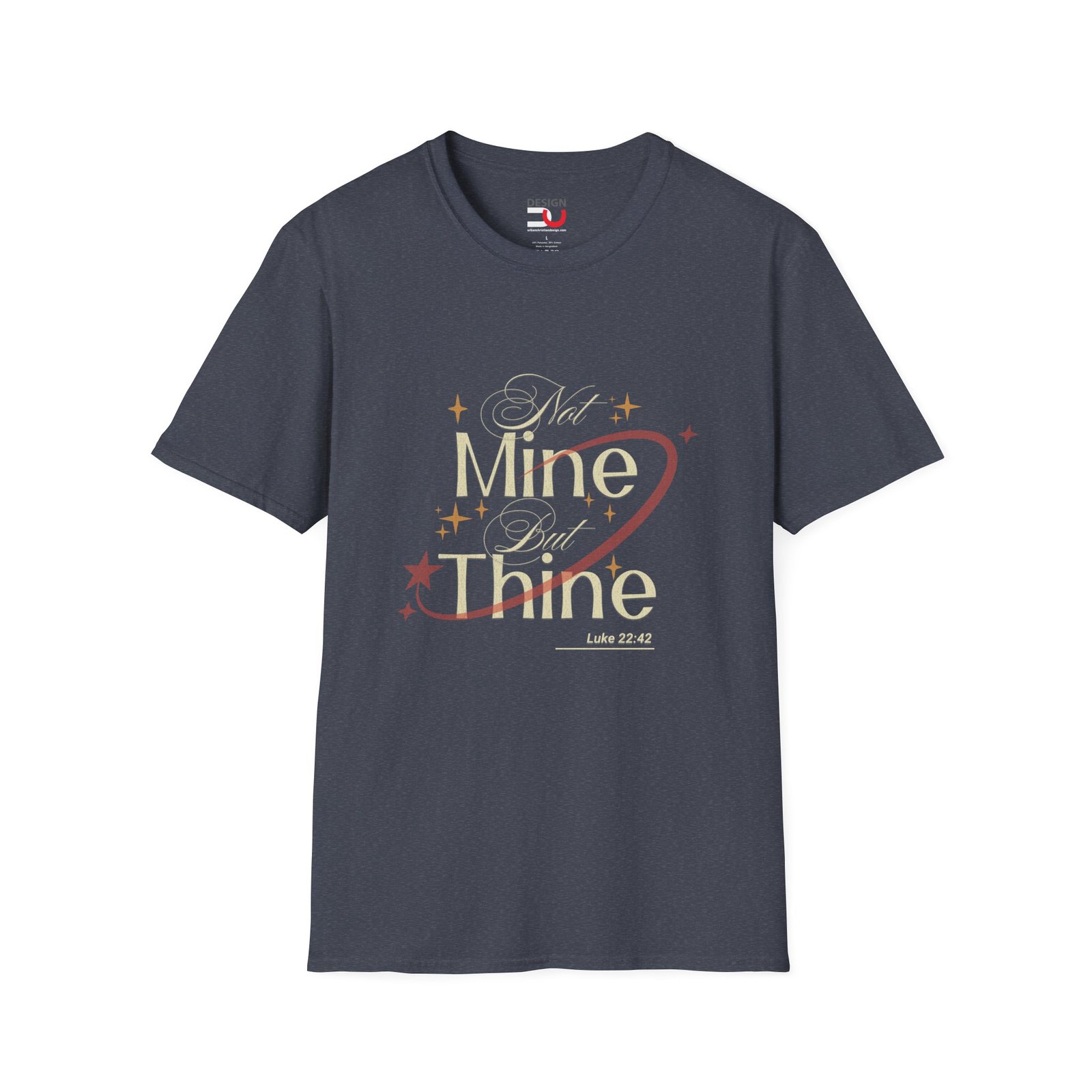 Not Mine But Thine T-Shirt — Luke 22:42 Inspirational Christian Tee - Image 3