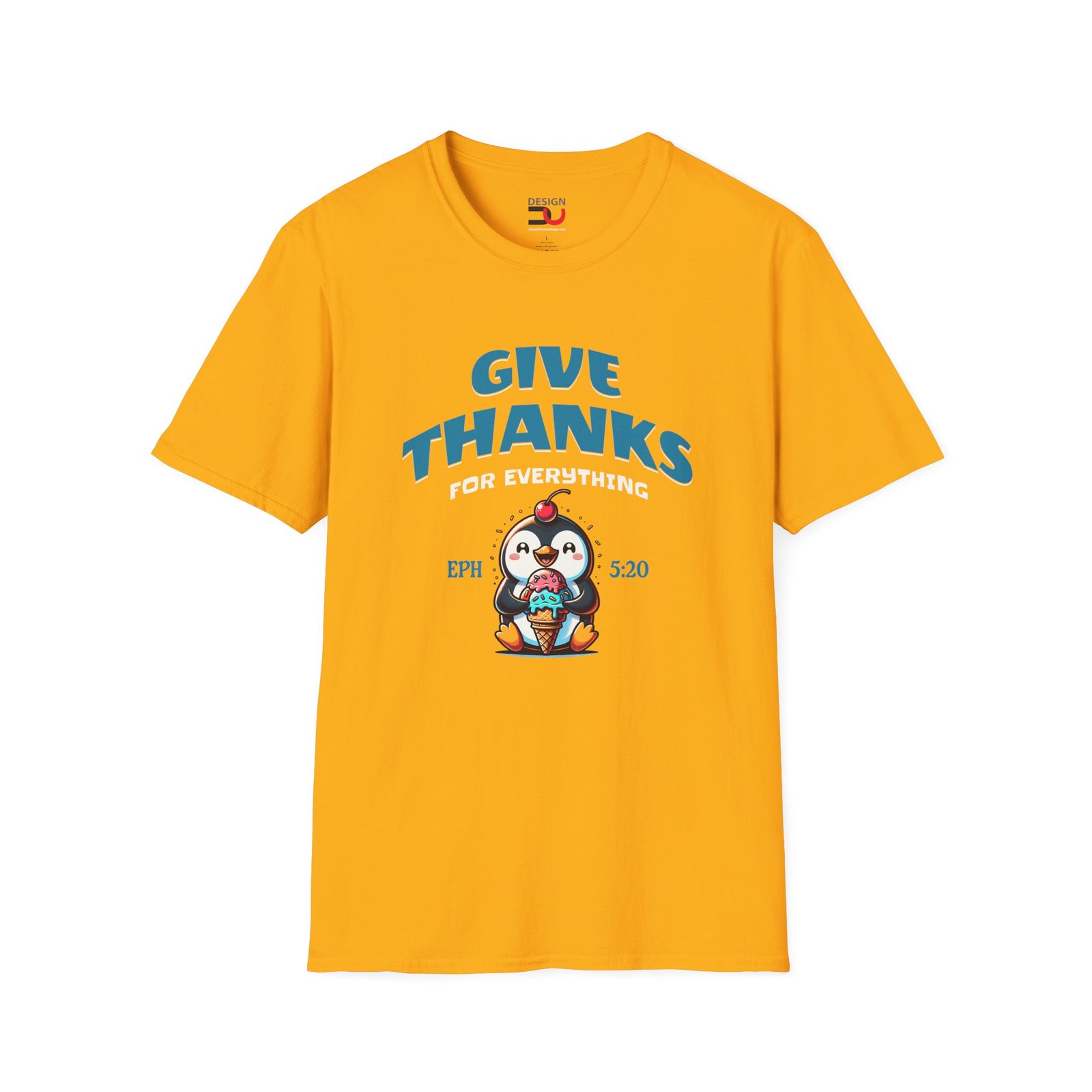 Give Thanks Penguin T-Shirt — Thanksgiving Cute Holiday Tee - Image 3